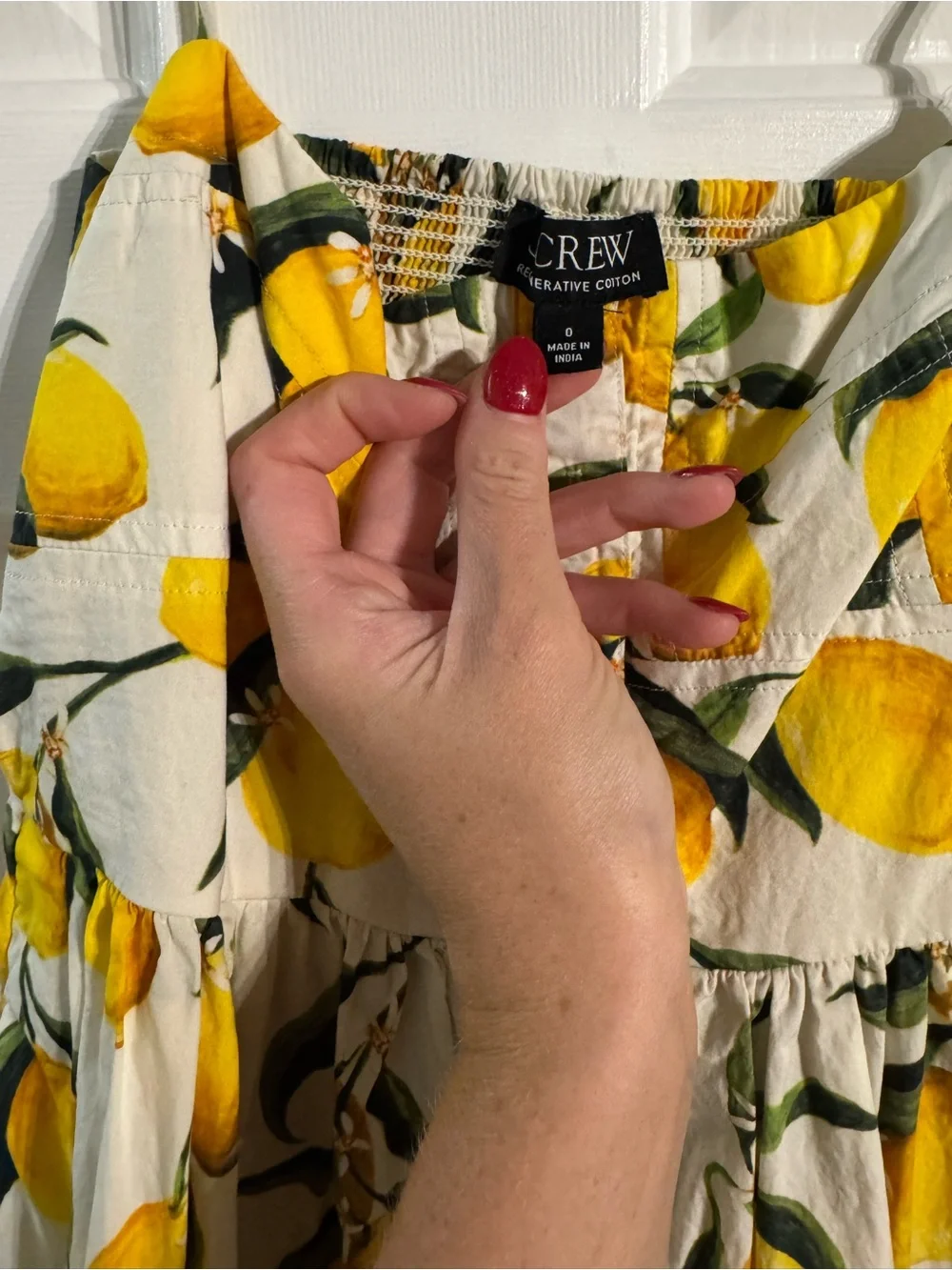J. Crew Lemon-Print Midi Dress in Yellow and Green